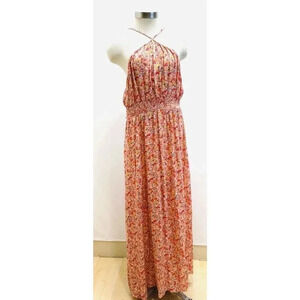 NWT REWIND Women Sleeveless Empire Waist Halter Neck Maxi Sun Dress Size XXL
